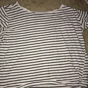 a white black striped shirt :))